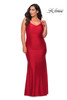 La Femme Curve 29005 Fitted Jersey Plus Size Dress