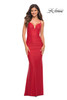 La Femme 30484 Simple Jersey Prom Dress