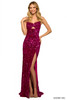 Sherri Hill 55485 Velvet Sequin Prom Dress