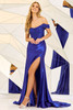 Sherri Hill 55169 Ruched Satin Prom Dress