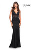 La Femme 30757 Lace Jersey Dress