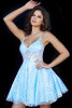 JVN by Jovani JVN23258 Short Sequin Babydoll Dress
