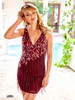 Primavera 4031 short beaded dress