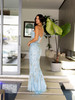 Primavera 4108 Strapless Beaded Dress