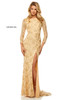 On Sale Sherri Hill 52804 Gold Sequin Dress