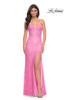 La Femme 32298 Strapless Lace Dress