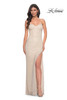 La Femme 32414 Hot Stone Fishnet Dress