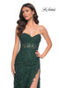 La Femme 32437 Strapless Lace Dress