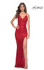 La Femme 31929 Hot Stone Fishnet Dress