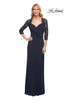 La Femme 23244 3/4 Sleeve Mother of the Bride Dress