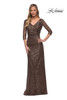 La Femme 29195 Ruched Sequin Mother of the Bride Dress