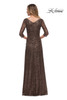 La Femme 29195 Ruched Sequin Mother of the Bride Dress