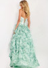 Jovani 48772 Strapless Floral Ruffle Ballgown Dress