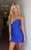 La Femme 33931 Strapless Hot Stone Short Homecoming Dress