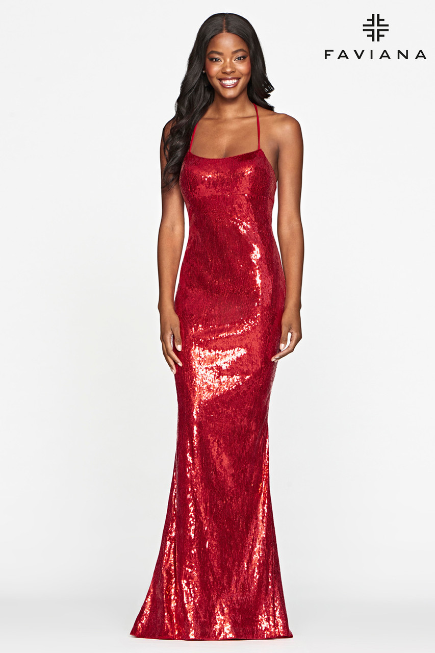 Faviana Sequin Dress