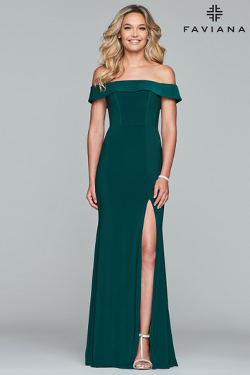 Faviana S10015 Off-the-Shoulder Dress