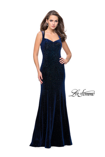 La Femme 25681 Velvet Dress