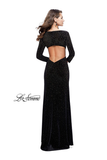 La Femme 25727 Velvet Dress