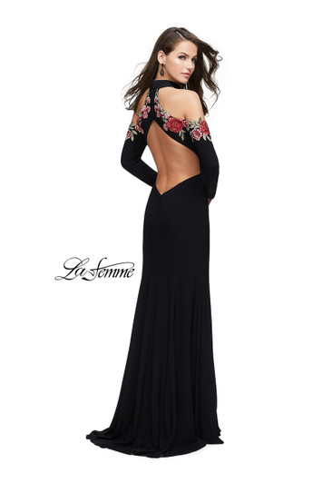 La Femme 25807 Cold Shoulder Dress