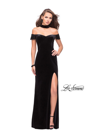 La Femme 25937 Velvet Dress