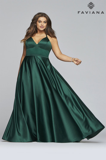 Faviana 9466 Satin Plus Size Dress