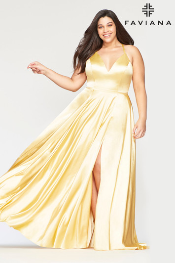 Faviana 9469 Satin Plus Size Dress