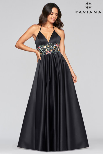 Faviana S10423 Satin Ballgown Dress