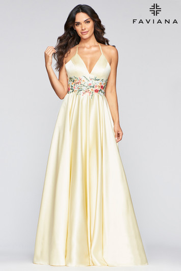 Faviana S10423 Satin Ballgown Dress