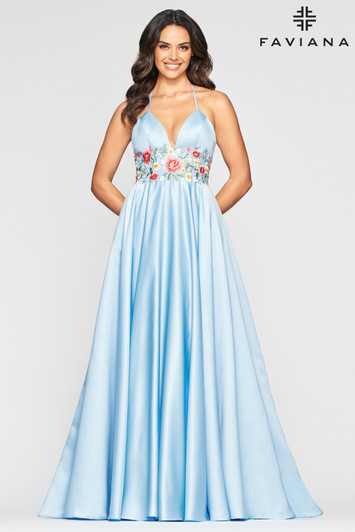 Faviana S10423 Satin Ballgown Dress