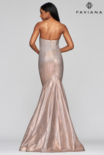 Faviana S10426 Strapless Metallic Mermaid Dress
