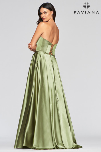 Faviana S10428 Satin A-Line Dress