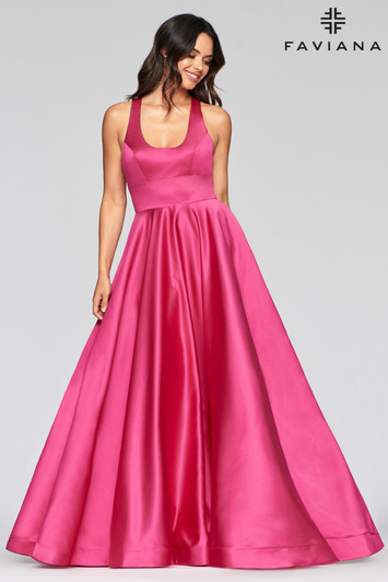 Faviana S10441 Satin Ballgown Dress