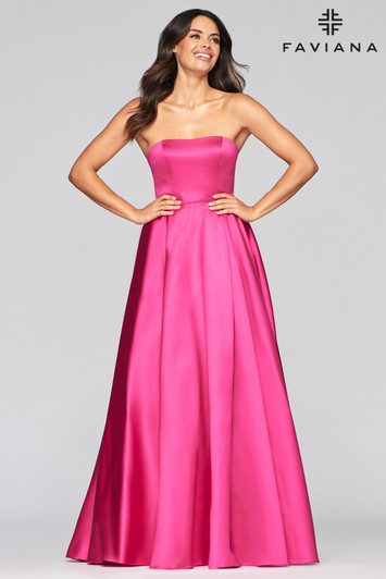 Faviana S10439 A-Line Satin Dress