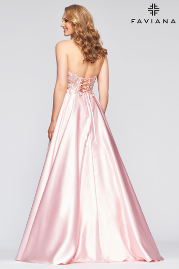 Faviana S10443 Strapless A-Line Dress