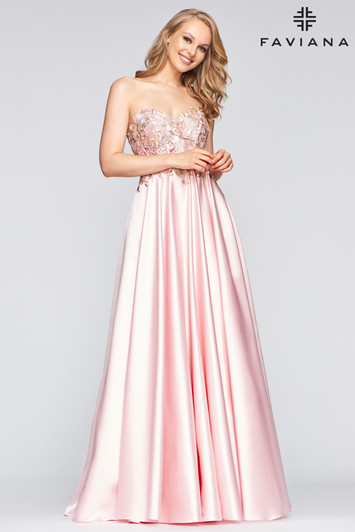 Faviana S10443 Strapless A-Line Dress