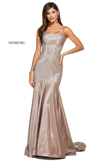 Sherri Hill 53370 Glitter Fit and Flare dress