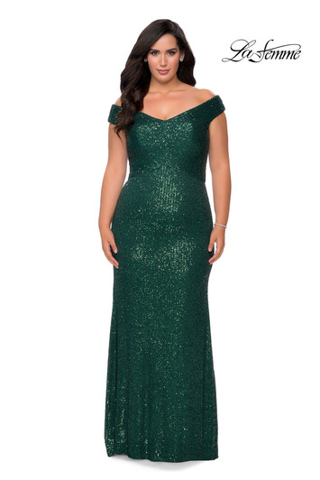 La Femme Curve 28795 Plus Size Prom Dress