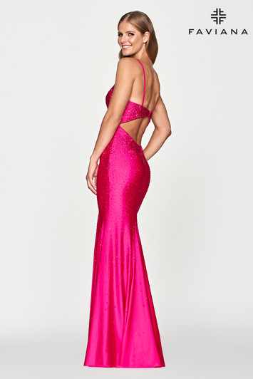 Faviana S10630 Hot Pink prom dress