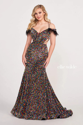 Ellie Wilde EW34017 Sequin Mermaid Dress