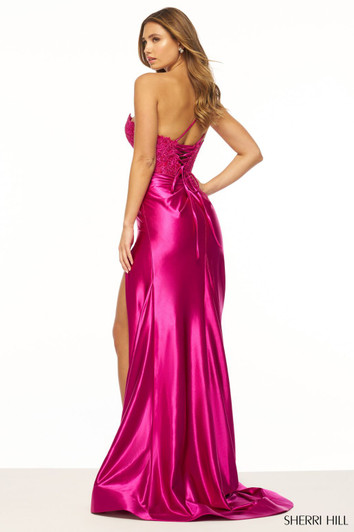 Sherri Hill 56174 One Shoulder Satin Dress