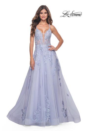 La Femme 32062 Lace Ballgown Dress