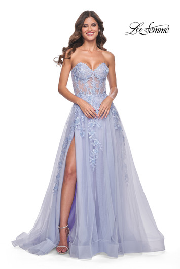 La Femme 32082 Strapless Ballgown Dress