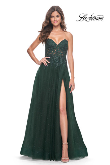 La Femme 32253 Strapless Ballgown Dress