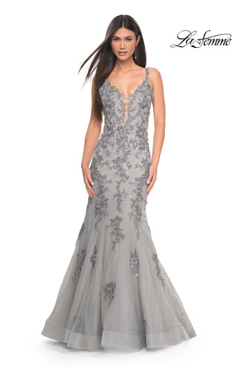 La Femme 32295 Lace Mermaid Dress