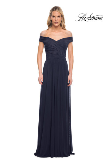 La Femme 29168 Off the Shoulder Mother of the Bride Dress