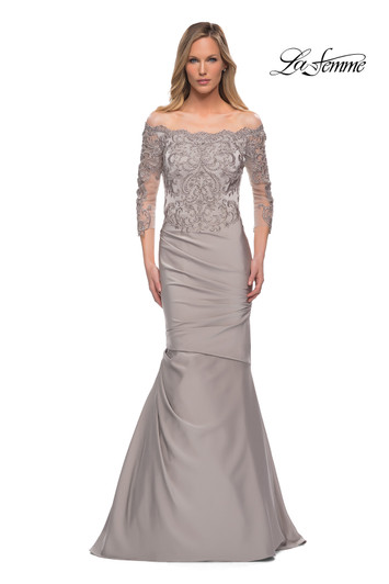 La Femme 29324 Off the Shoulder Mermaid Mother of the Bride Dress