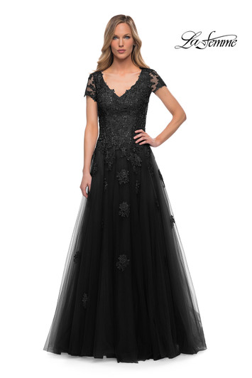 La Femme 29830 A-Line Tulle Ballgown Mother of the Bride Dress