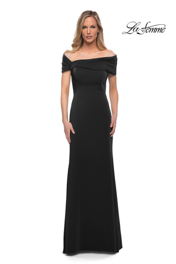 La Femme 29537 Off the Shoulder Mother of the Bride Dress