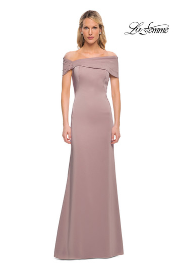 La Femme 29537 Off the Shoulder Mother of the Bride Dress