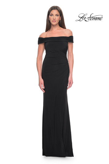 La Femme 31086 Off the Shoulder Mother of the Bride Dress